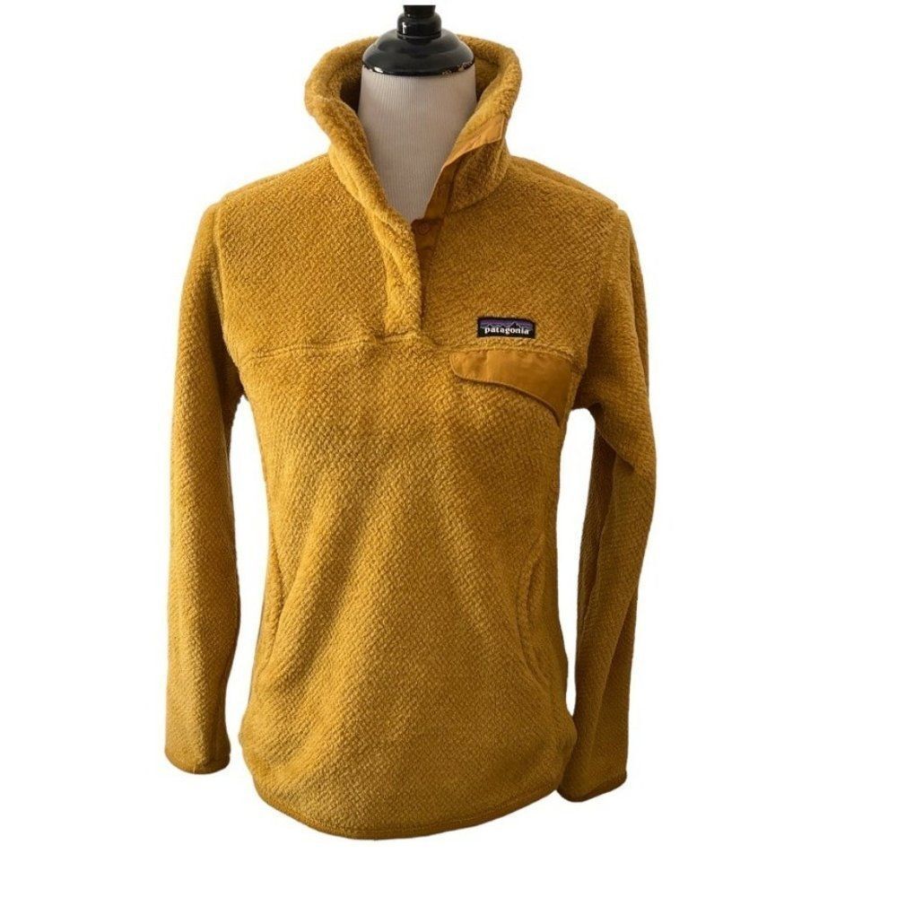 Patagonia Women's Mustard Retool Snap T Pullover Size Small